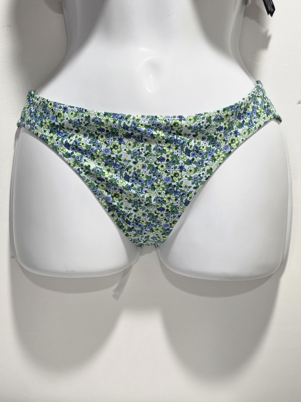 aerie Floral Bikini Bottoms in Green, Blue and White Size-small